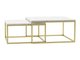 Ensemble tables basses Oswego 102 (Marbre blanc + Doré)