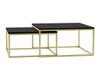 Ensemble tables basses Oswego 102 (Noir + Doré)