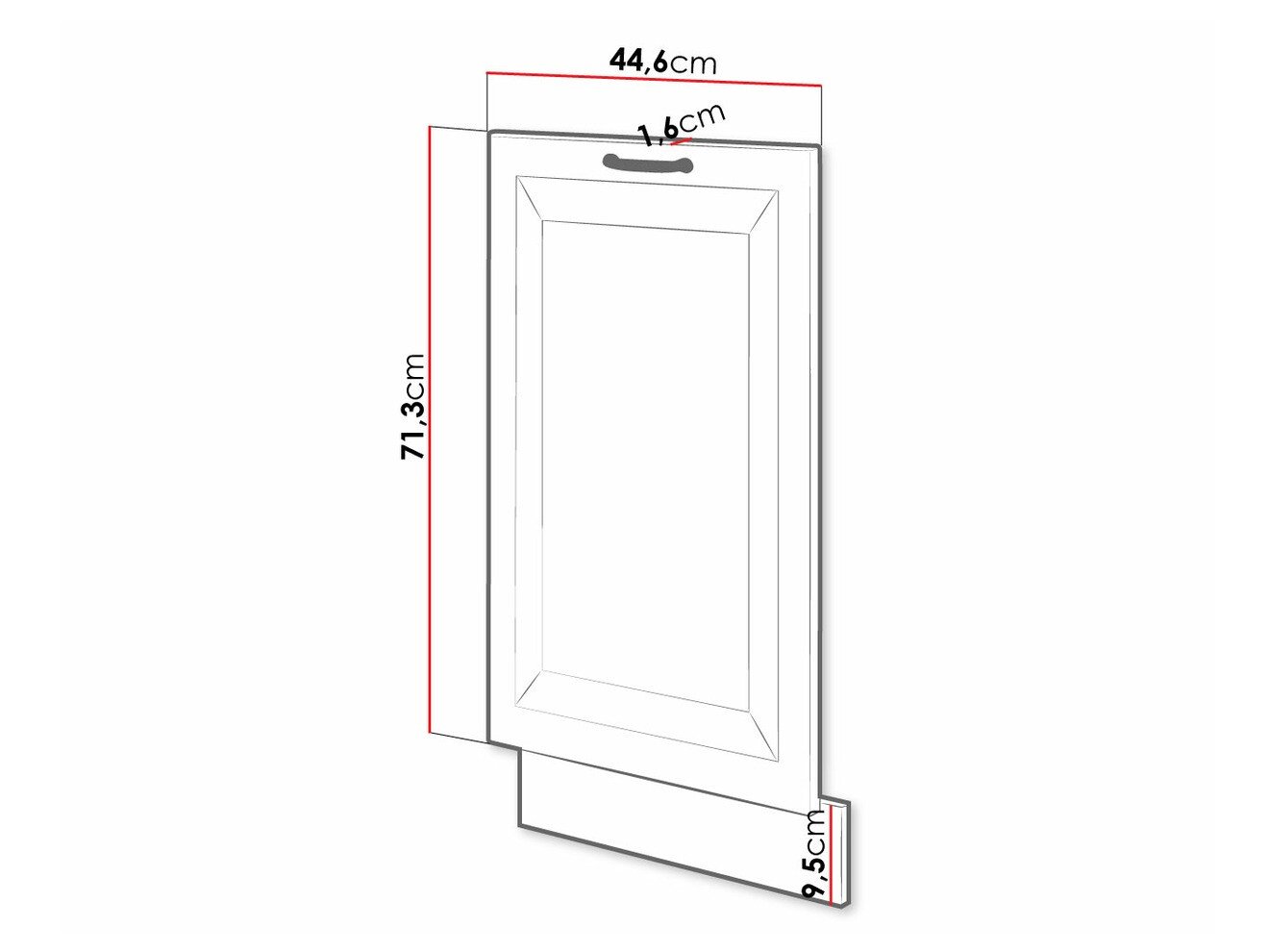 Porte lave-vaisselle Retro Grey 146