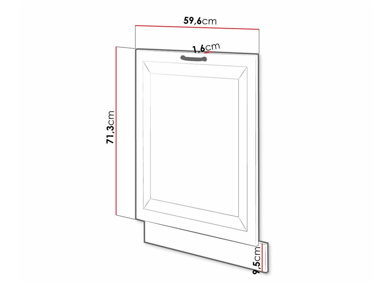 Porte lave-vaisselle Retro Grey 147