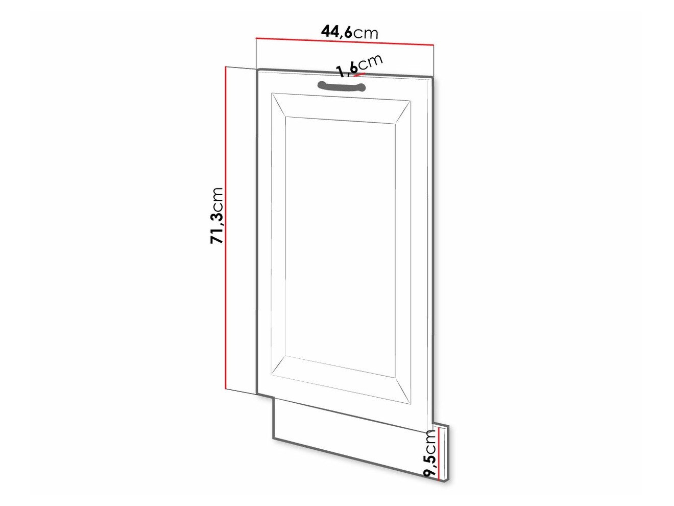 Porte lave-vaisselle Retro White 146