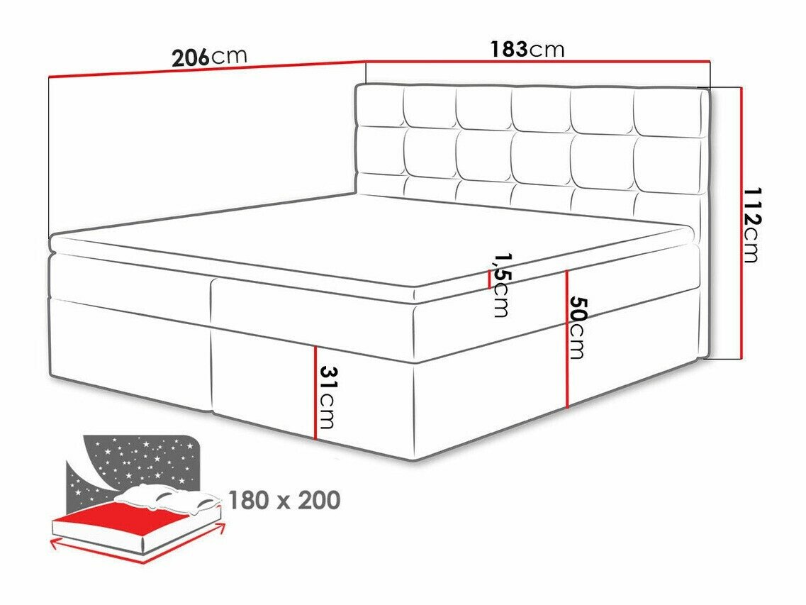 Lit boxspring Comfivo Osculum I (Polo 891)