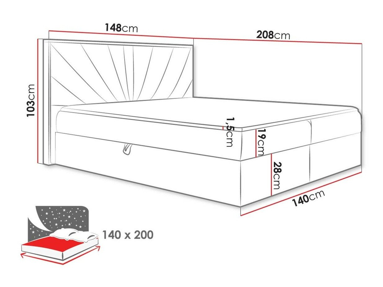 Lit boxspring Navis (Faro 4)