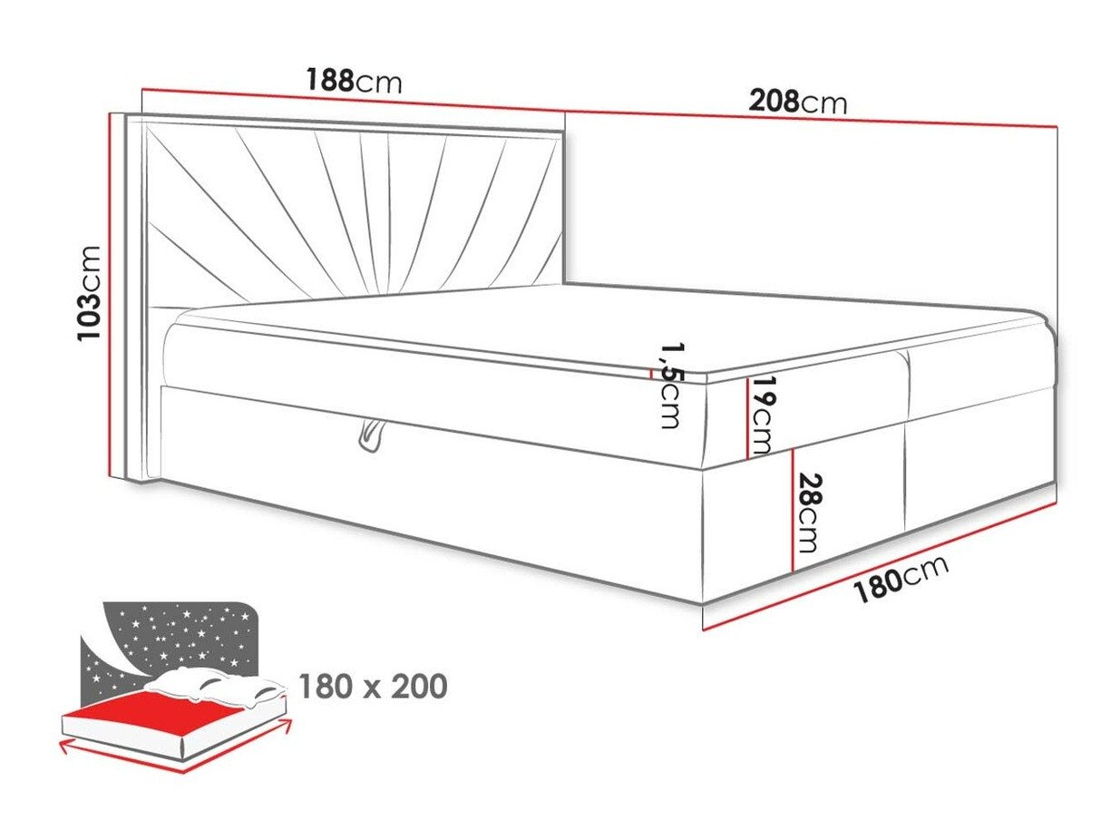 Lit boxspring Navis (Faro 4)