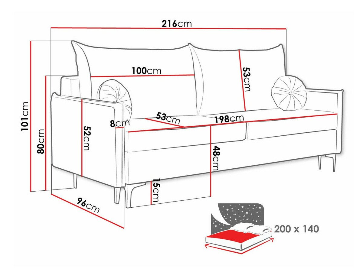 Canapé convertible Clovis 103 (Manila 16)