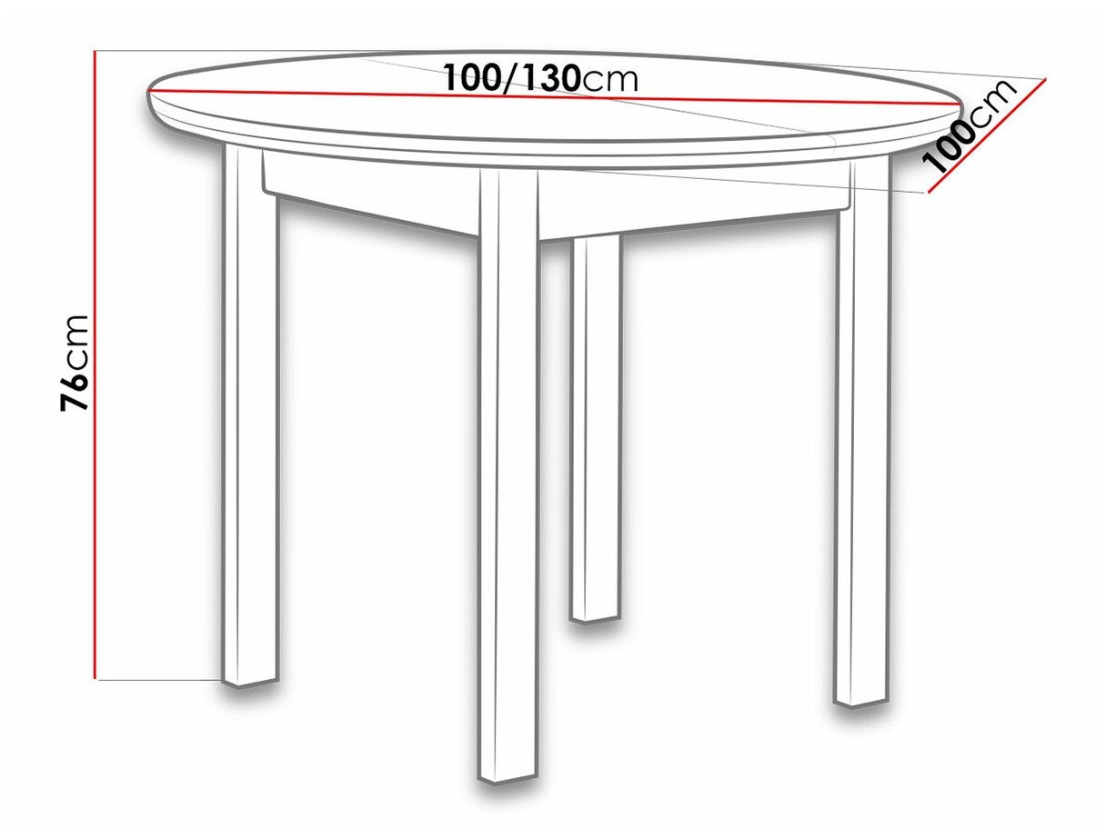 Table Victorville 107 (Noix)