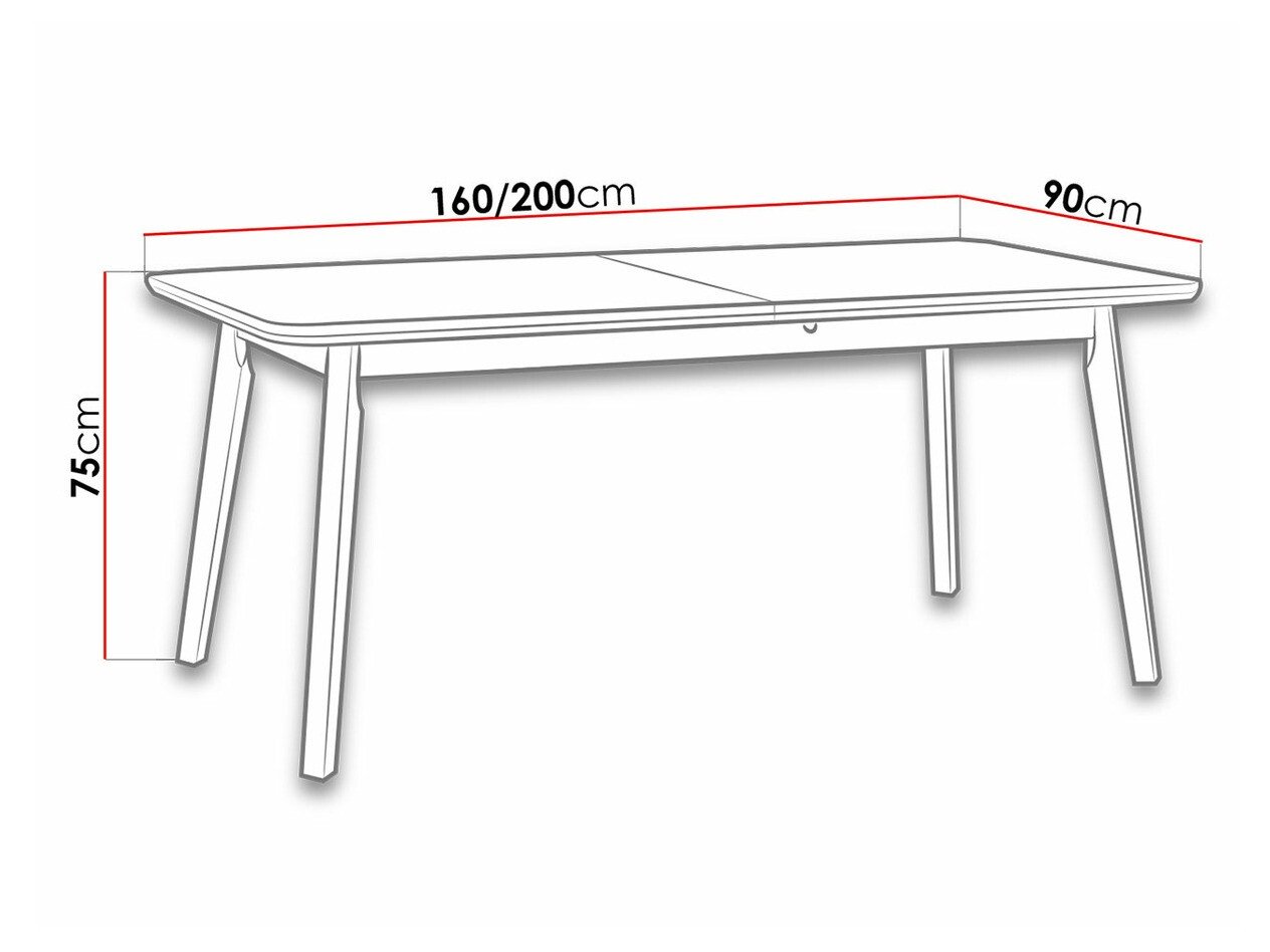 Table Victorville 185 (Noir)