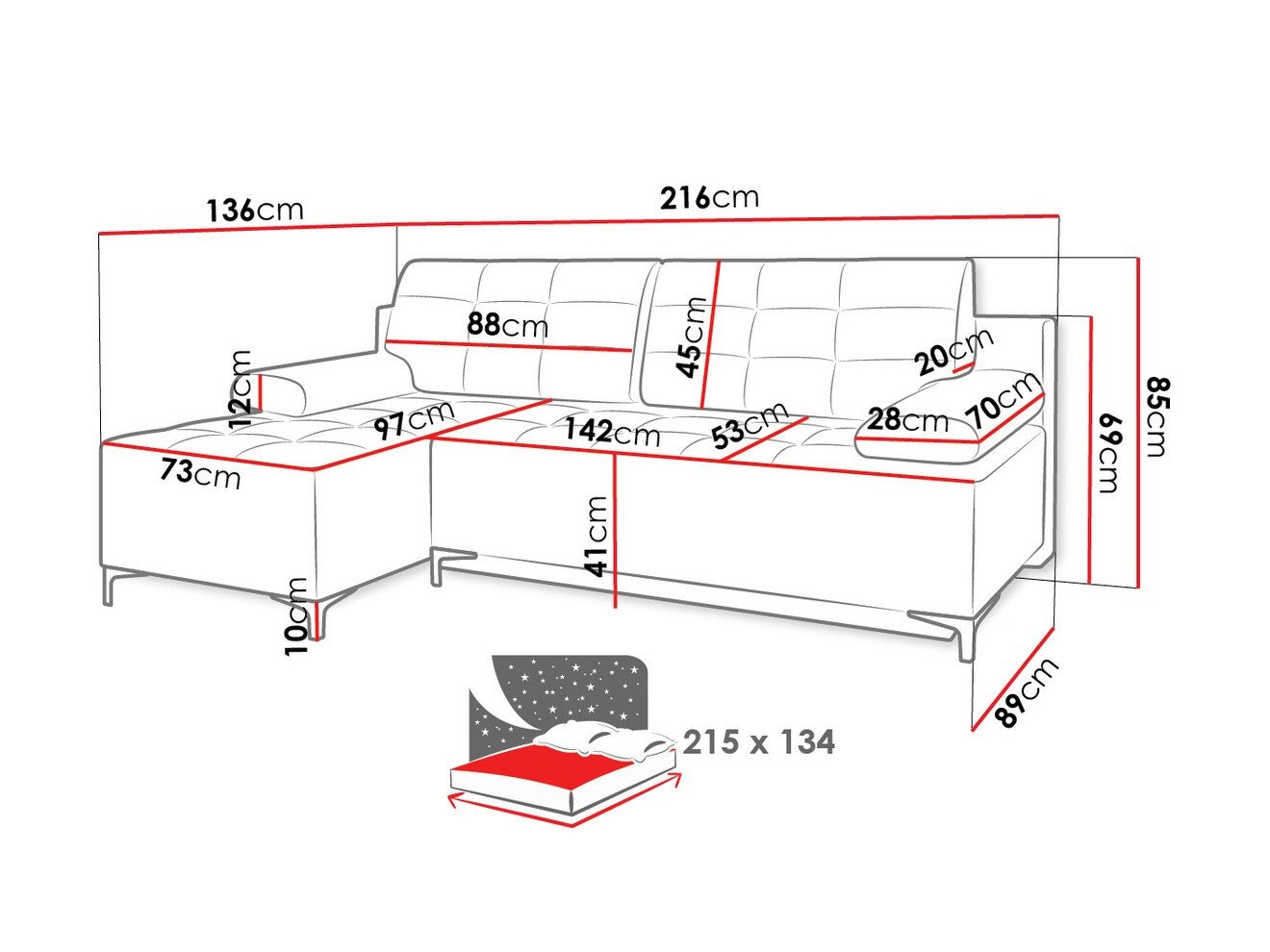 Canapé d'angle Independence 101 (Ikar 08)