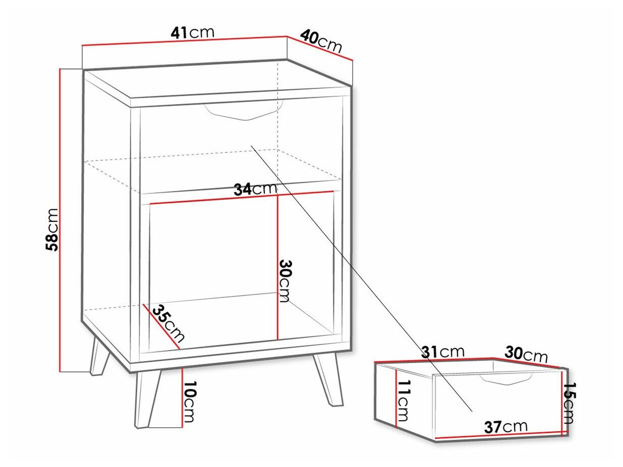 Table de chevet Domvera 110
