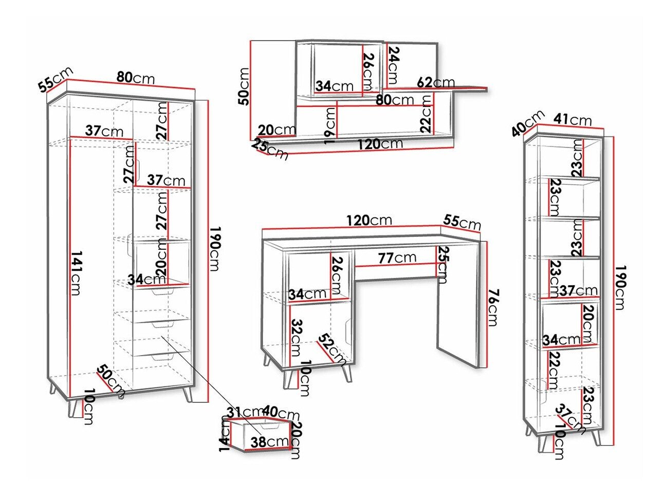 Chambre enfant complète Domvera 119
