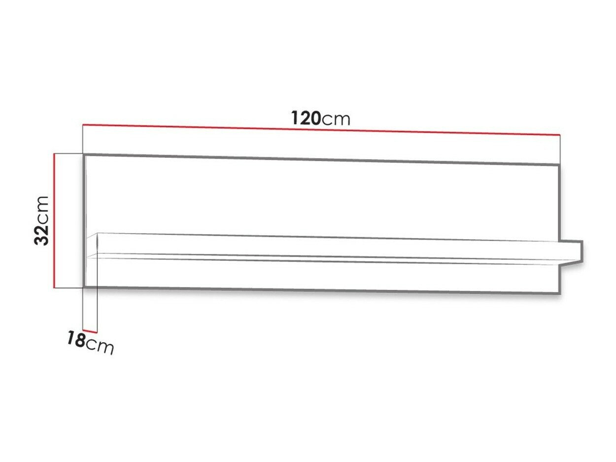 Étagère murale Serfeno 108 (Artisanat blanc)