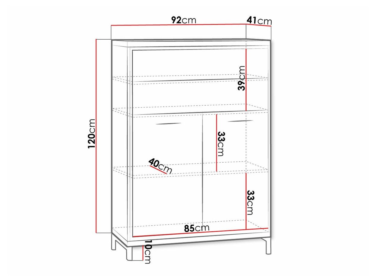 Commode Etrmoni 103 (Clair bois + Chêne)