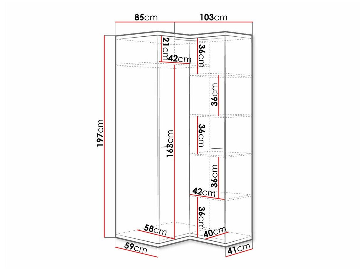 Armoire d'angle Etrmoni 110