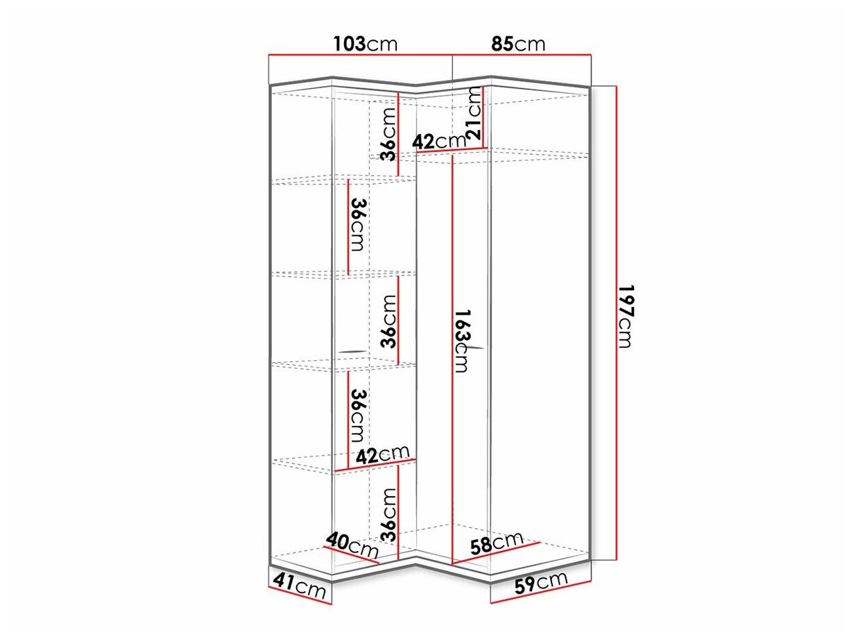 Armoire d'angle Etrmoni 110