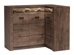 Armoire d'angle Serfeno 112 (Chêne sombre)