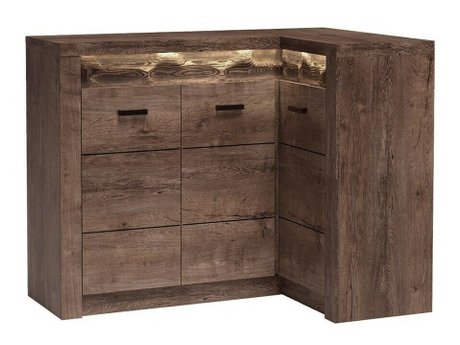 Armoire d'angle Serfeno 112 (Chêne sombre)