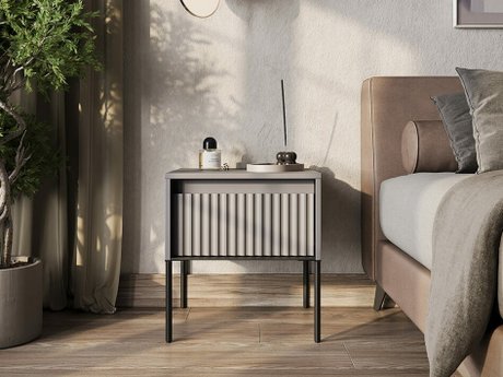 Table de chevet Fernolu 111 (Gris + Noir)