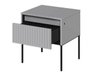 Table de chevet Fernolu 111 (Gris + Noir)