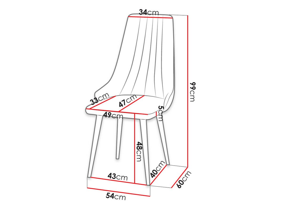 Chaise Racine 113 (Magic Velvet 2216)