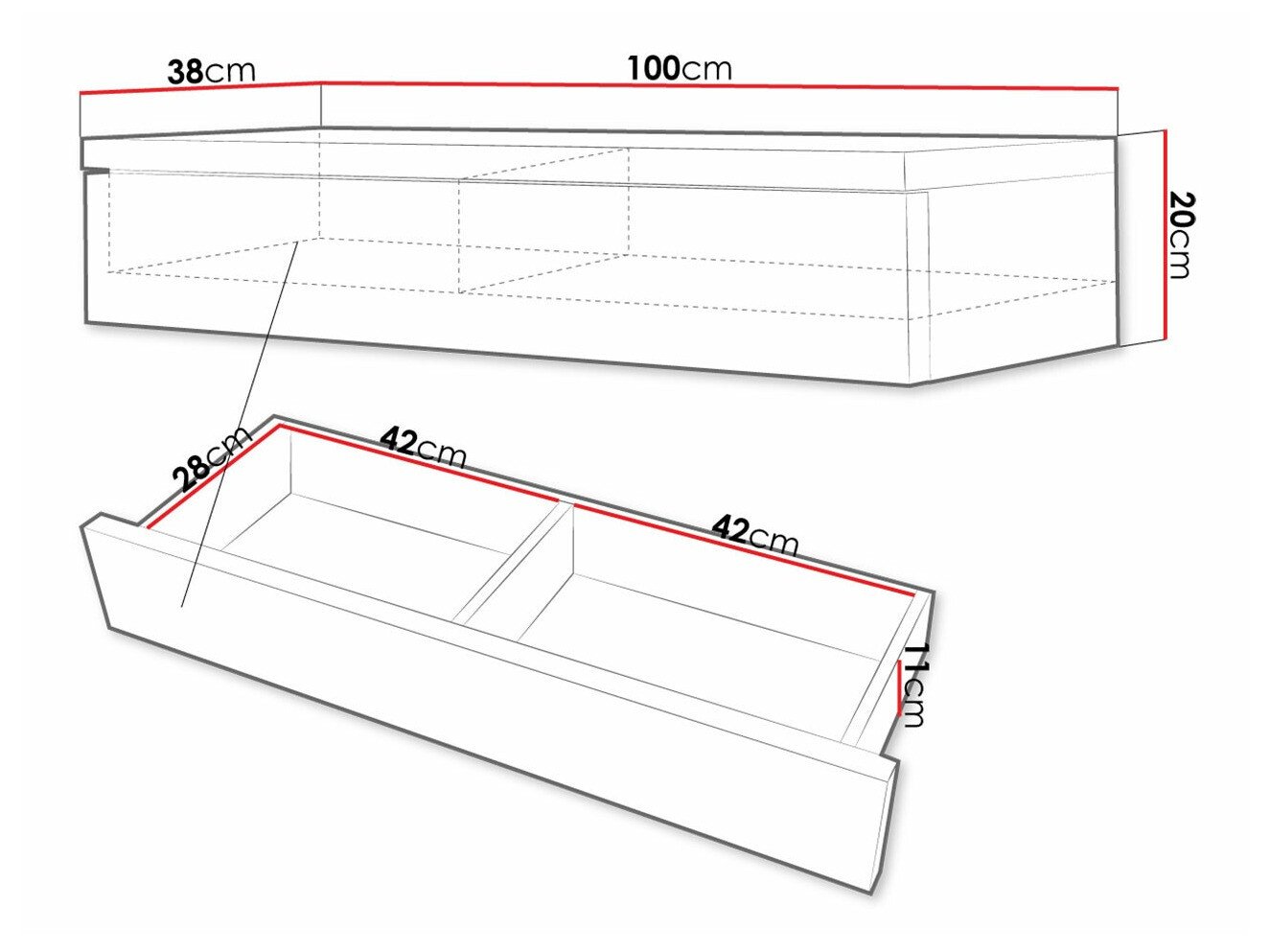 Coiffeuse Providence 186 (Blanc + Blanc brillant)
