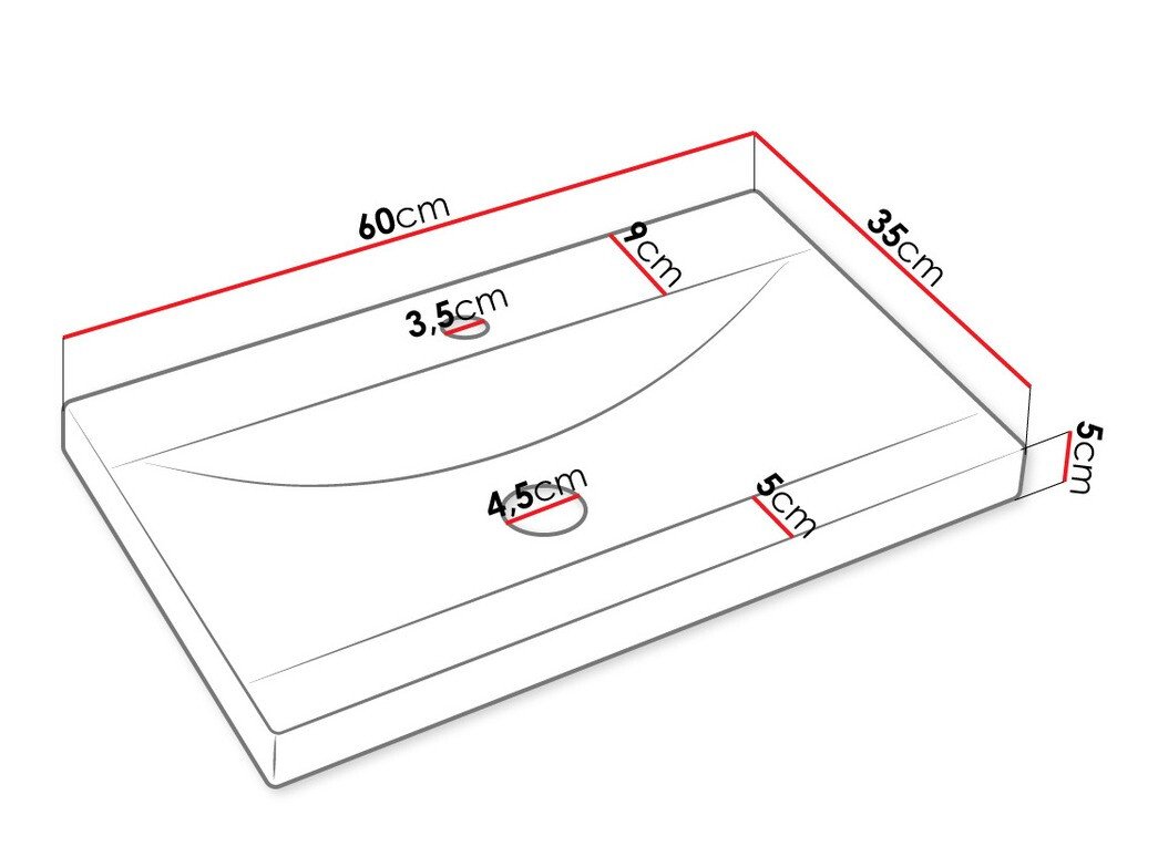 Ensemble de salle de bain Comfivo Livciro 105 (Blanc)