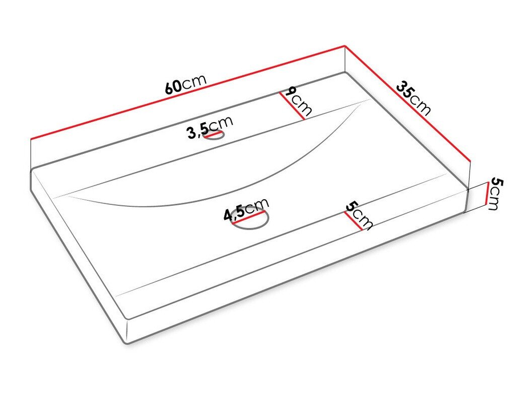 Ensemble de salle de bain Comfivo Livciro 105 (Noir + Graphite)