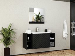 Ensemble de salle de bain Comfivo Livciro 108 (Noir + Graphite)