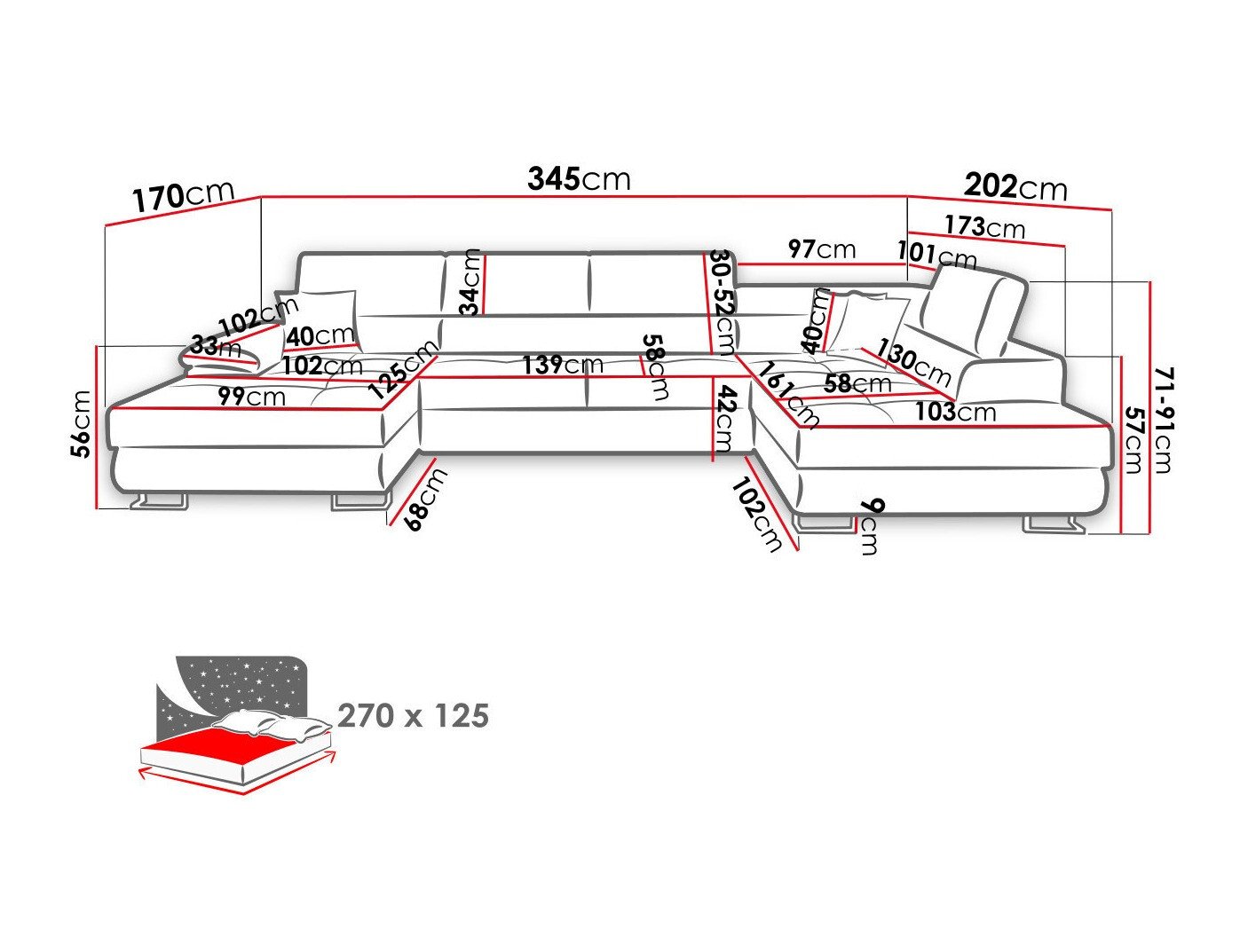 Canapé d'angle Comfivo Ruta (Poso 39)