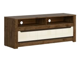 Meuble TV Ophevaru 108 (Crème brillante + April chêne)