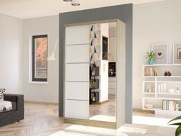 Armoire Closico Fractor III (Sonoma chêne + Blanc)