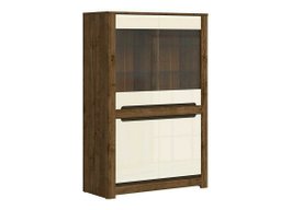 Étagère Ophevaru 107 (Crème brillante + April chêne)