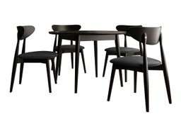 Salle à manger complète Racine 134 (Noir)