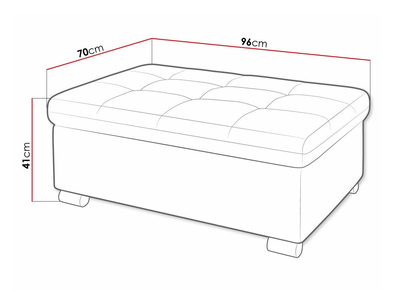 Banc rembourré Comfivo Gemma I (Magic Velvet 2219)