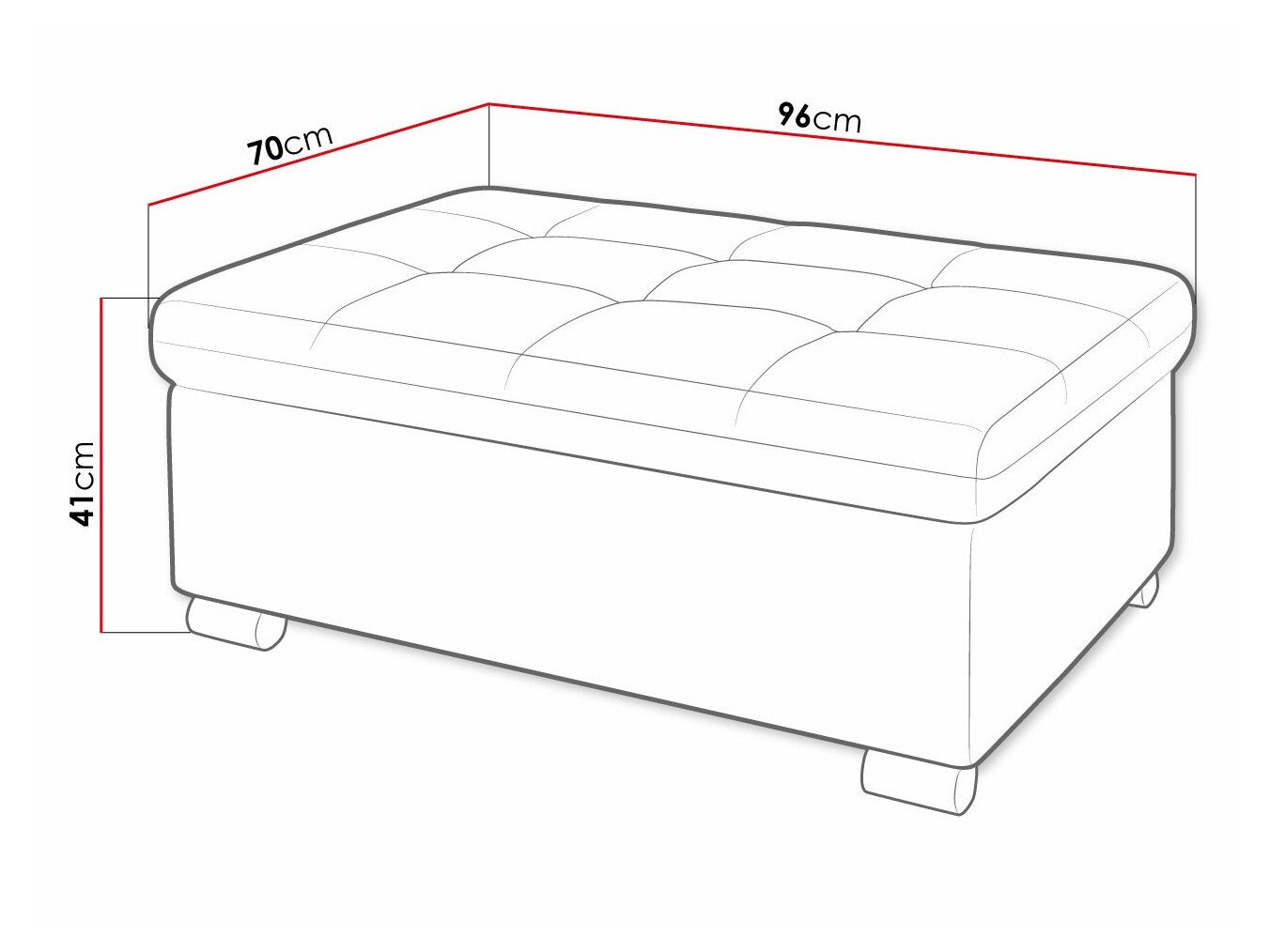 Banc rembourré Comfivo Gemma I (Magic Velvet 2299)