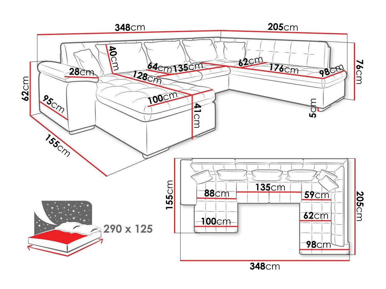 Canapé d'angle Comfivo Gemma II (Droit)