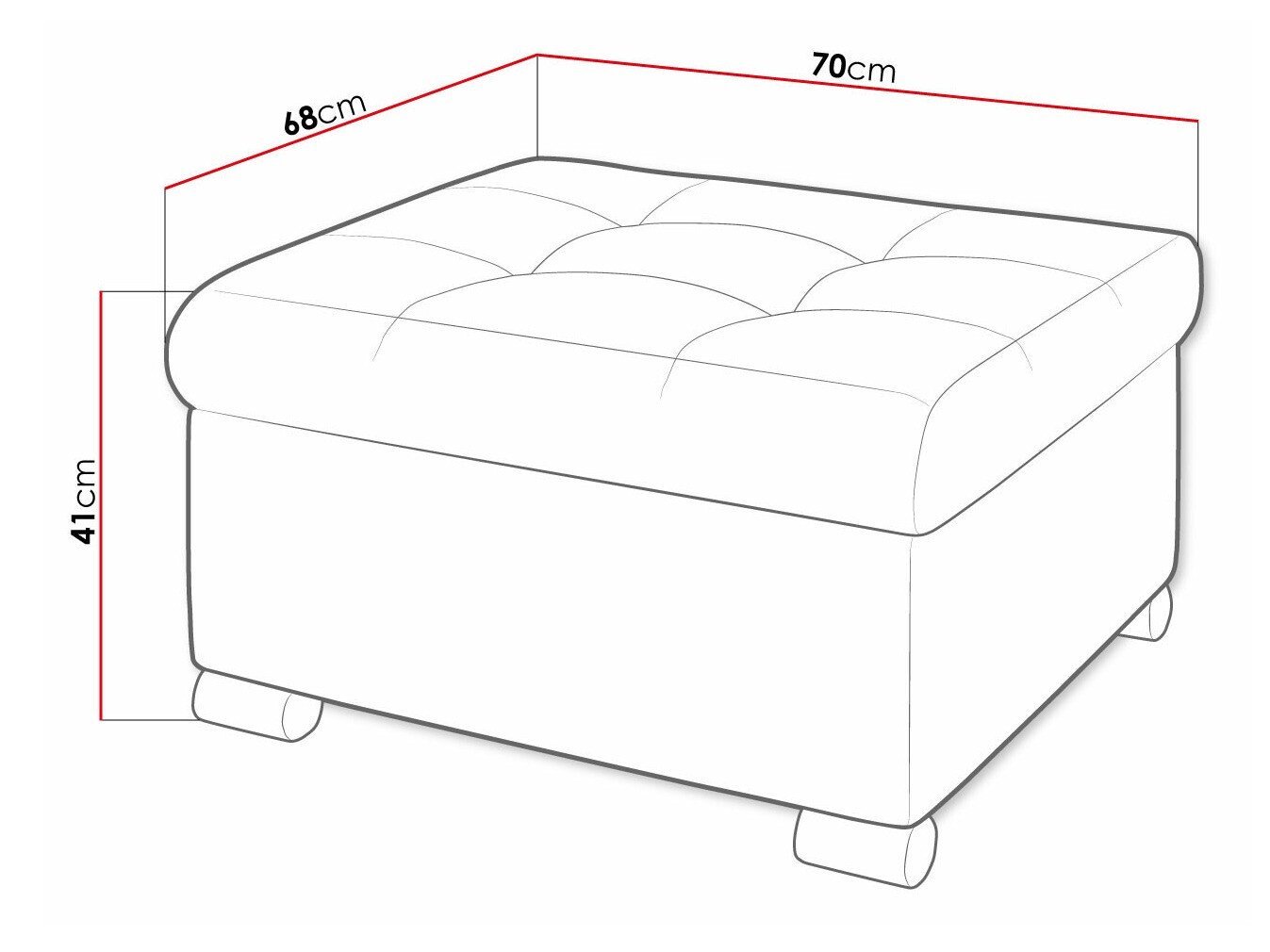 Pouf Comfivo Gemma (Magic Velvet 2225-151 + Venus Velvet 2941)