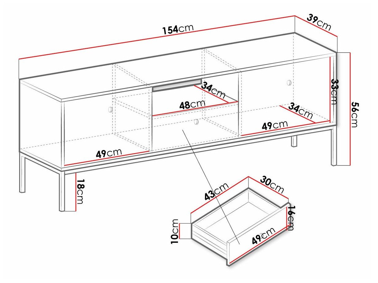 Meuble TV Romveri 101 (Blanc)