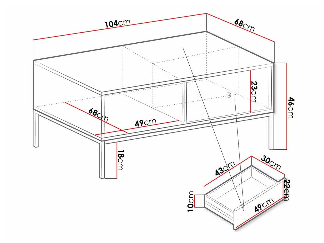 Table basse Formis (Blanc)