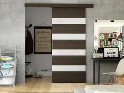 Porte coulissante Closico 174 (Marron + Blanc)