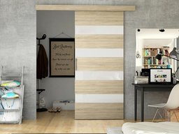 Porte coulissante Closico 174 (Sonoma chêne + Blanc)