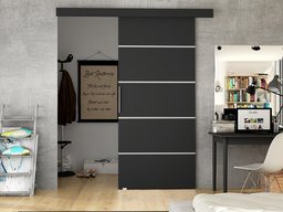 Porte coulissante Closico Materia III (Noir)