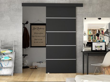 Porte coulissante Closico Materia III (Noir)