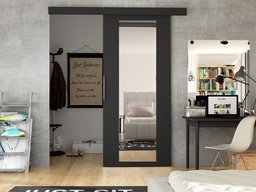 Porte coulissante Closico Materia IV (Noir)