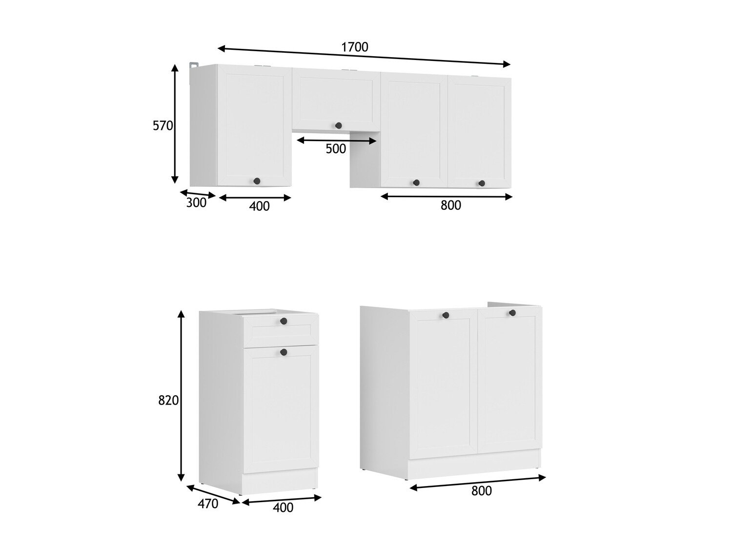 Cuisine complète modulaire Classic White 117