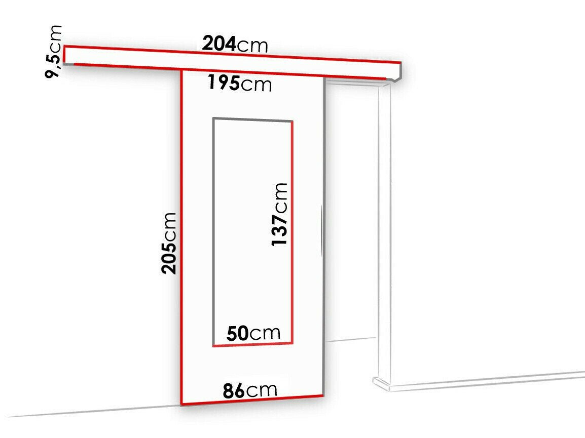 Porte coulissante Dover 131 (Anthracite)