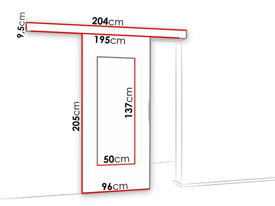 Porte coulissante Dover 119 (Anthracite)