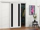 Porte coulissante Dover 120 (Blanc + Noir)