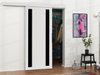 Porte coulissante Dover 121 (Blanc + Noir)