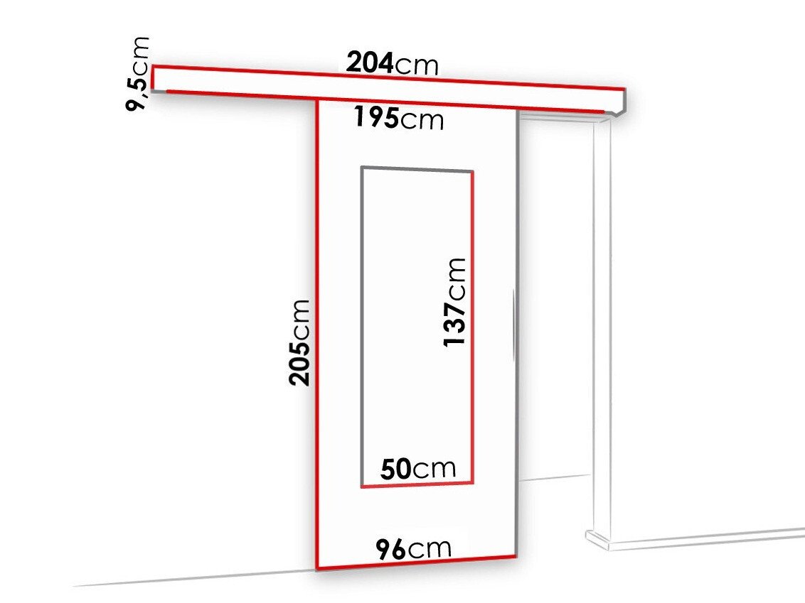 Porte coulissante Dover 129 (Anthracite)