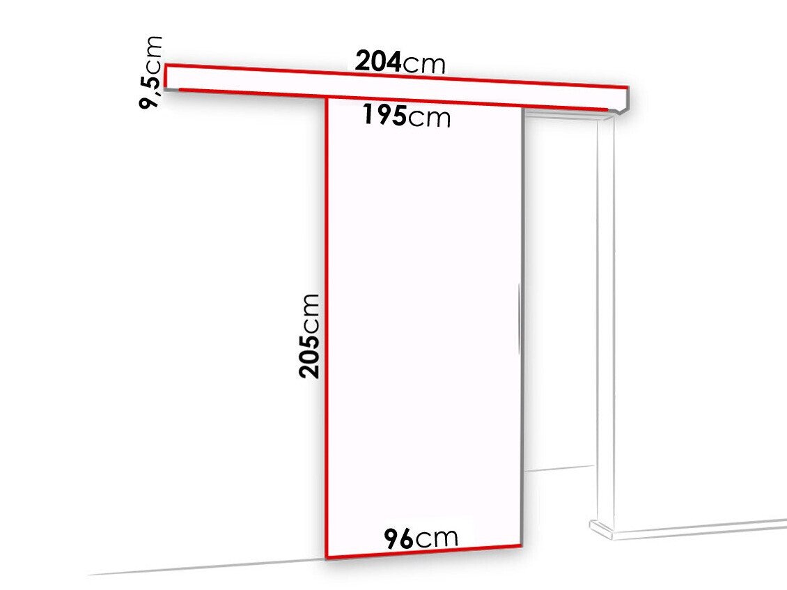 Porte coulissante Dover 139 (Anthracite + Noir)
